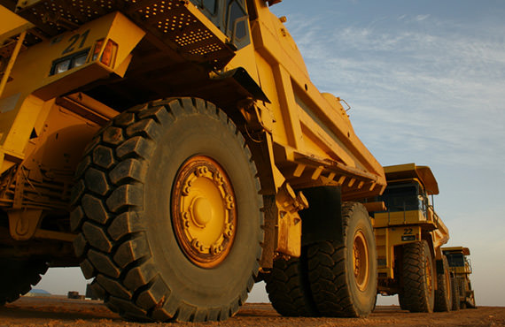 Ore in open pit mines is frequently transported by mine haul trucks. Ore in open pit mines is frequently transported by mine haul trucks.