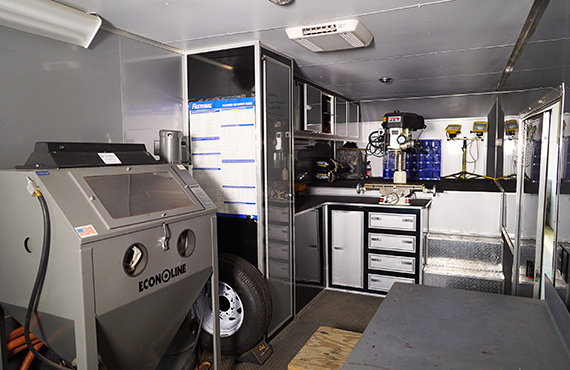 We have a full fleet of mobile service trailers to provide maintenance at your site. We have a full fleet of mobile service trailers to provide maintenance at your site.